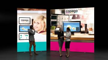 LightWall Beispiel Messestand isyWALL 120 LED Copago