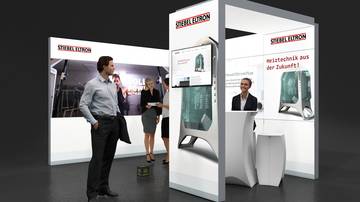 LightWall EXPO Beispiel Messestand isyWALL 120 LED | EXPO Stiebel Eltron